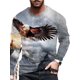 thumbnail image 3 of Camiseta de manga larga para hombre con diseño de mapa del mundo en 3D para deportes de ocio, fitness, retro, clásica, de manga larga, para deportes al aire libre, de gran tamaño y cálida, 3 of 5