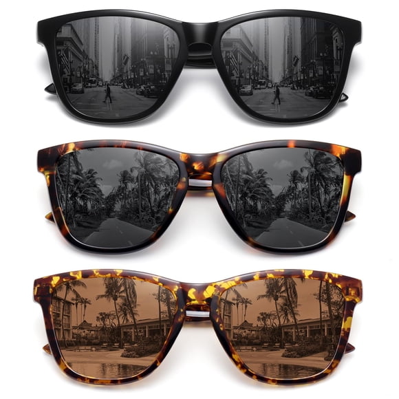 Gafas de Sol MEETSUN Polarizadas con Protección UV400 Paquete de 3