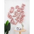 thumbnail image 1 of 1pc Plain Number Shaped PE Balloon, 16 Inch Metallic Decoration Balloon For Birthday Party, Party Decoration Supply, 1 of 3