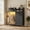 Black, variant on Homieasy Dresser for Bedroom with Clothes Rack & Shelves, 5 Drawers Dresser with Charging Station & LED Lights, Chest of Drawers with Lockable Wheels, Storage Shelves, Bedroom, Entryway,Black