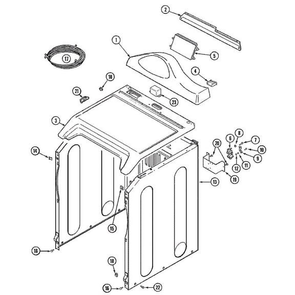 Whirlpool 33002536 CONSOLE; LED W/MEMBRANE - OEM Part