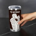 thumbnail image 4 of Averxo Gifts for Dad from Daughter - Father''s Day, Christmas, Birthday Gifts for Dad, Papa, Father in Law, Bonus Dad, Step Dad, Girl Dad Gifts for Men - 20 oz Stainless Steel Tumbler, 4 of 6