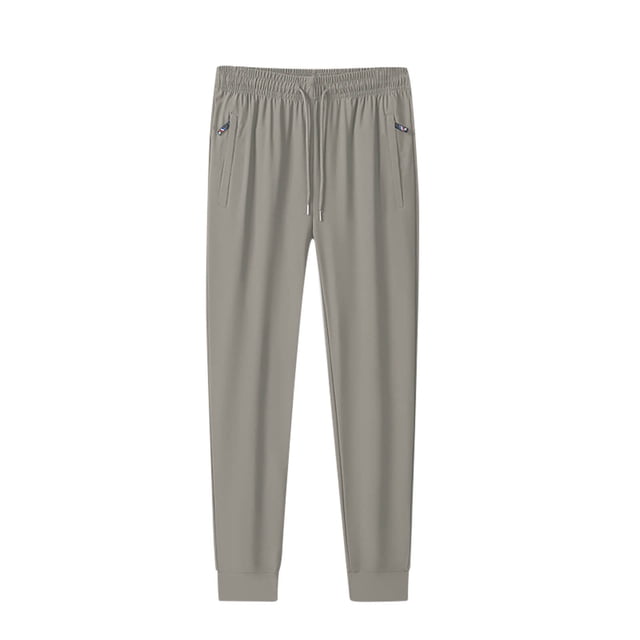 Weiqiqre Mens Pants Summer Solid Color Pocket Drawstring Pants Lightweight Slight Stretch, and Regular Fit for All-Season Going Out