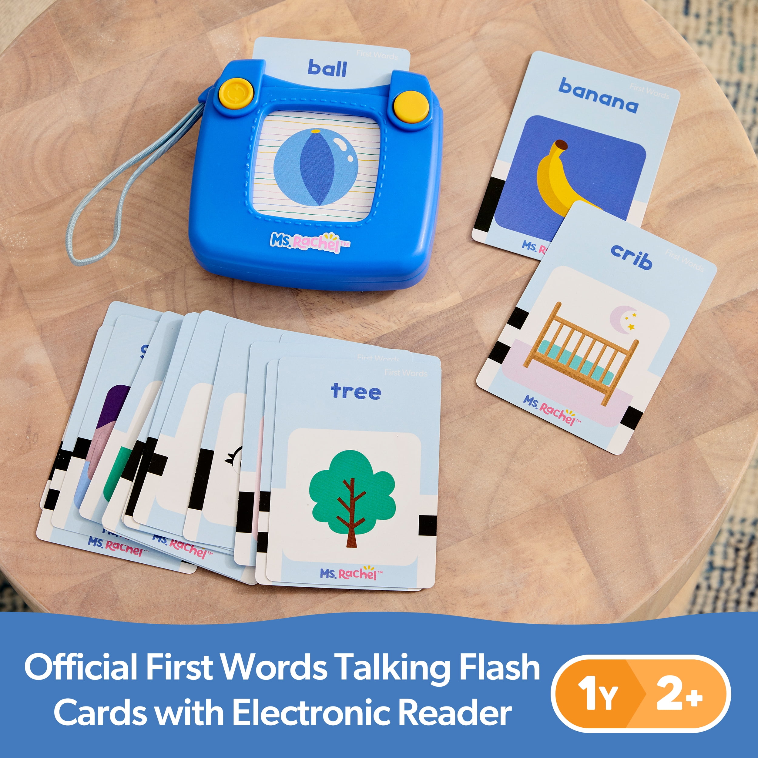 Ms. Rachel, Cartes flash et lecteur électronique First Words officiels, 100 mots, jouets éducatifs et jouets pour tout-petits pour filles et garçons de 1 à plus de 2 ans Ms. Rachel, Cartes flash et lecteur électronique First Words officiels, 100 mots, jouets éducatifs et jouets pour tout-petits pour filles et garçons de 1 à plus de 2 ans