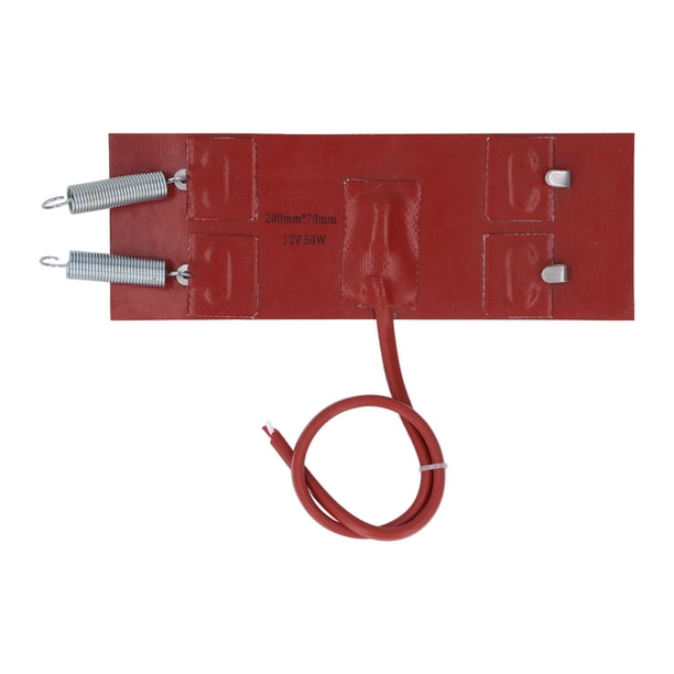 Almohadilla calefactora de silicona para aceite de motor, retardante de llama, Universal, impermeable, gran aislamiento, almohadilla calefactora de aceite, 50W DC12V VoborMX herramienta