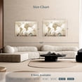 thumbnail image 4 of Elephant Stock Neutral Steel World Map Wall Art - Horizontal Canvas Wall Art - Living Room Wall Decor - Map Canvas - Brown And Gray Decor - 48" x 32", 4 of 8
