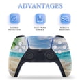 thumbnail image 4 of Summer Beach Hawaiian Ocean Palm Tree Marine Sea Waves PS5/PS5 Pro/PS5 Slim Digital Disc Skin Sticker For Console And Controller Skins, 4 of 7