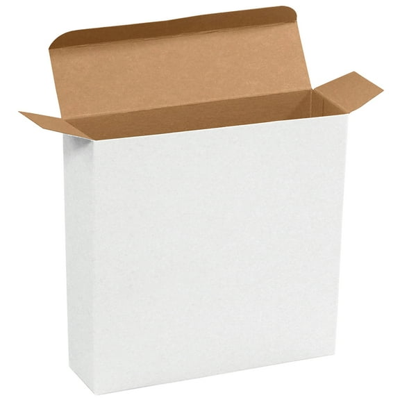 Box Partners Reverse Tuck Folding Cartons 7 1/4" x 2" x 7 1/4" White 250/Case RTC57W