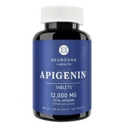 Apigenin Supplement Tablets - 200mg per Serving - 98% Pure Apigenin - Apigenin Chamomile for Mood Support, Maintain Healthy Stress Levels - Made in USA - 120 Vegan Tablets, 60 Servings Neurogan Health