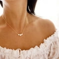 thumbnail image 3 of Gold ladies pearl necklace, 14K gold plated ladies multi-layer pearl necklace, fashion simple herringbone chain ladies pearl necklace jewellery gift, 3 of 6