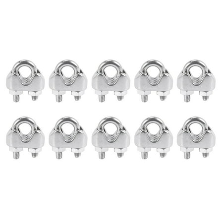 

M4 304 Stainless Steel U-Shape Bolt Saddle Clamps Cable 10PCS