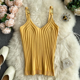 thumbnail image 1 of VISgogo, camisetas sin mangas para mujer, tejido acanalado, cuello en V, cadena de Metal, diseño de eslinga, ajustado, transpirable, versátil, ropa de calle, Tops VISgogo moda, 1 of 2