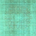 thumbnail image 1 of Ahgly Company Indoor Square Persian Turquoise Blue Traditional Area Rugs, 3' Square, 1 of 4