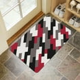 thumbnail image 4 of Red Black Geometric Modern Door Mat,No Slip Durable Welcome Mat Funny Floor Door Mats for Indoor Outdoor Kitchen, 4 of 6