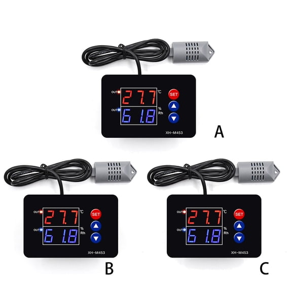 Thermostat Craftsmanship Dual Display AC110-220V 40W Humidity Regulator Plastics Temperature Controller Accuracy Cooling Control 12V