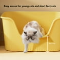 thumbnail image 4 of Large Cat Litter Box,Non Stick Extra Large Space Open Cat Litter Box with Stylish Appearance Spacious Cat Litter Box Functional Kitty Litter Pan, 4 of 7