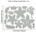thumbnail image 2 of 1pc Christmas Overlay Poinsettia Cutting Dies for DIY Scrapbooking Metal Layered Poinsettia Flower Leaf Die Cuts Embossing Stencils Template for Paper Card Making Decoration Album, 2 of 7