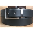 thumbnail image 2 of 42 In Black Brown Reversible Texture Leather Dress Belt Genuine Formal, 2 of 4