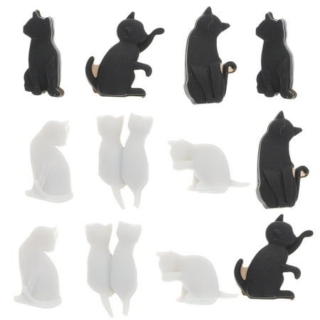 

12pcs Silicone Cat Shaped Wine Glass Mark Creative Wine Glass Recognizer Cup Distinguisher for Home Party (Mixed Color)