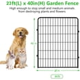 thumbnail image 4 of Jhsomdr Decorative Garden Fence 10 Panels Animal Barrier Fence 40" Height Metal No Dig Fence for Yard Patio, 4 of 7