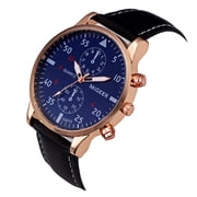 Weicam 6 Pcs Wholesale Watches Men Retro Leather Strap Watch Analog Quartz Wrist Watches