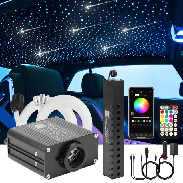 Luces de fibra óptica CHINLY Meteor Twinkle 550 piezas 3m RGBW