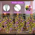 thumbnail image 4 of Artificial Hanging Pansy Flowers 6 Pcs Faux Silk Outdoor Flowers Yellow Pink Purple UV Resistant Fake Plants for Porch Planter Decor, 4 of 7
