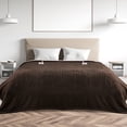 thumbnail image 1 of MARNUR Electric Heated Blanket Queen Size 84''x90'', Fast Heating with Dual Controllers, 10 Heating Levels, 10H Timers, Preheat Function - Brown, 1 of 12