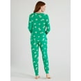 thumbnail image 3 of Joyspun Women’s Ribbed Top and Pants Pajama Set, Sizes S-3X, 3 of 5