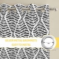thumbnail image 6 of Black White Kitchen Curtains Window Panels, Modern Abstract Art Farmhouse Insulated Window Treatment Curtain, Grommet Curtains for Bedroom/Living Room/Bathroom, 2 Piece 42"Wx54"L, 6 of 8