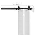 thumbnail image 6 of KFFKFF Dual-Fold Sliding Barn Door Mechanism, 40" Upper Mount Track System, Glides Silently & Effortlessly, Robust Build, Simple Assembly, Ideal for Pair of 18" Closet Pantry Laundry Doors, 6 of 9