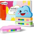 thumbnail image 1 of Juego de regalo de bombas de baño arcoíris, hechas a mano, orgánicas, 4 piezas de bombas de baño para niños relajantes, baño de burbujas naturales, regalos de cumpleaños, Navidad para niños y mujeres,, 1 of 3