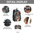 thumbnail image 4 of JIALIOU 14" Laptop Backpack Waterproof Airline Approved Stylish Casual Daypack for Travel Business College Work, Beautiful Black Woman Wearing Sunglasses, 4 of 8