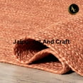 thumbnail image 5 of Jaipur Art And Craft Jute Carpet Rectangle Hand Braided Reversible Orange Area Rug (12x18 Sq ft), 5 of 6
