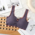 thumbnail image 5 of Women Spring Summer Wireless Pullover Bra, Wide Adjustable Straps V Neck Breathable Mild Push Up Comfort Daily Lounge Bralette Gray XL(XL), 5 of 5