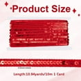 thumbnail image 2 of 10ms Polyester Ribbons with Plastic Sequins Red 1/2 inch(12mm), 2 of 9