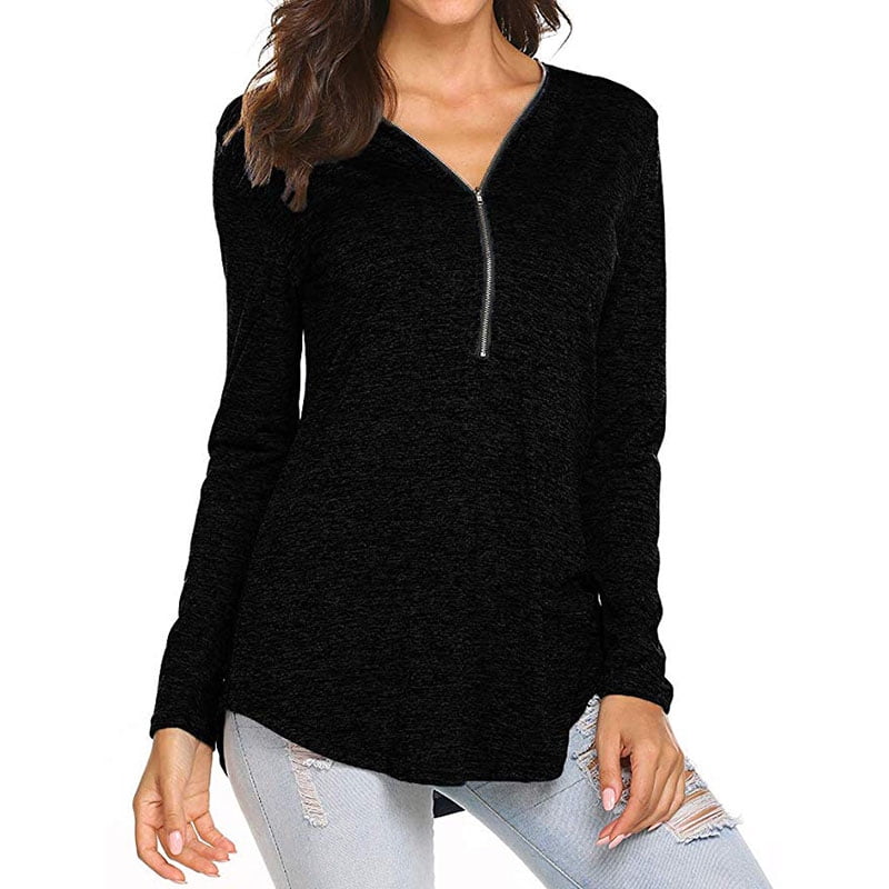 zip up t shirt women's