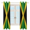thumbnail image 4 of Jamaica Flag Study Room Living Kitchen Bedroom For Blackout Curtain Printed 2 Panels, 4 of 6
