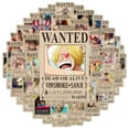 thumbnail image 4 of 10/50pcs Anime One Piece Wanted Poster Luffy Graffiti Stickers Phone Guitar Laptop Notebook Suitcase Waterproof Sticker Kids Toy 50pcs, 4 of 5