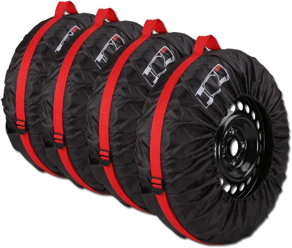 Lot De 5 Housses De Pneus Imperméables - Pour Pneus 19 à 23 Pouces (Diam. 80 Cm) - Taffetas Polyester - Transport Et Rangement - 8