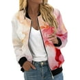 thumbnail image 1 of Veste Légère à Imprimé Floral pour Femmes, Col Montant, Veste de Sport Quotidienne, 1 of 5