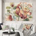 thumbnail image 1 of Designart - Fleurs Romantiques Roses Foncées - Art Mural sur Toile Premium Floral, 1 of 1