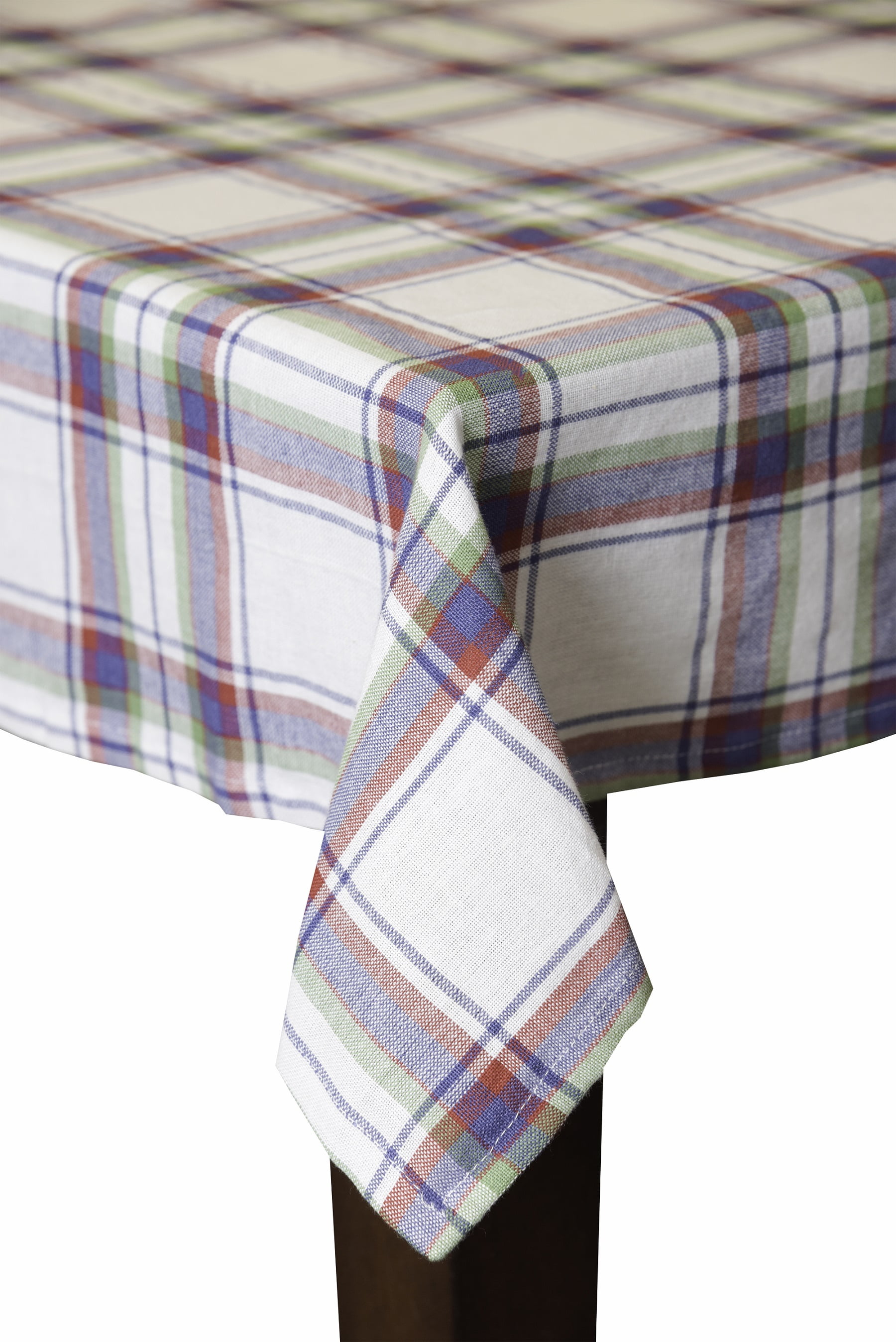 Marine Plaid 100 Cotton Tablecloth 52"X70"