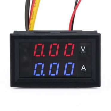 (2-Pack) DC 100V 10A Voltmeter Ammeter LED Dual Volt Amp Meter Voltage Current Tester