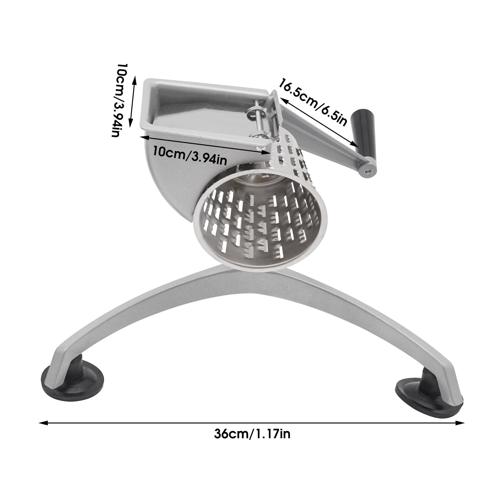 Vegetable Cutter, Manual Food Processor with 5 Interchangeable Blades, Hand Crank Salad Slicer for Vegetables, Cheese, Fruits, Kitchen Slicer & Dicer, Easy to Use, Durable