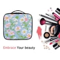 thumbnail image 6 of FORMRS Travel Makeup Bag Large Capacity Train Case Cosmetic Organizer with Adjustable Dividers, Blue Floral, 6 of 8