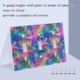 thumbnail image 3 of Yayeee Toggle Light Switch Wall Plate 3-Gang 6.37"x4.48" Decorative Outlet Cover, Colorful Starfish, 3 of 7