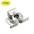 thumbnail image 1 of Uxcell Pestillo de doble rodillo para puerta de muebles con espiga tono plateado 5 paquetes, 1 of 5