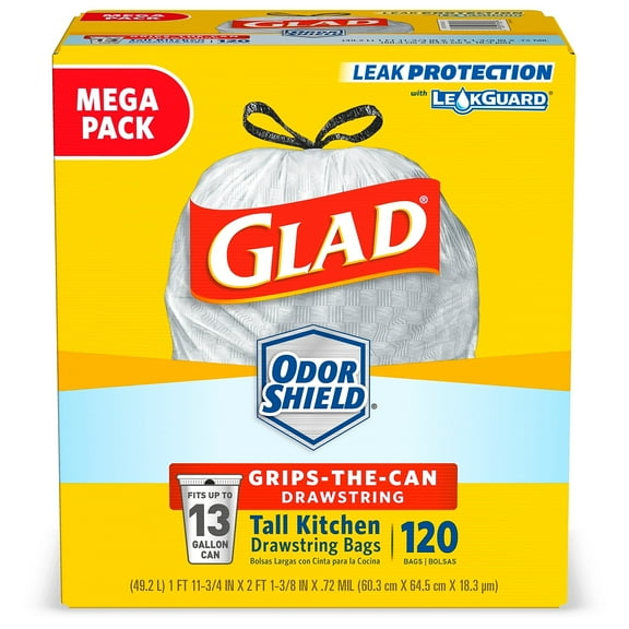 Glad OdorShield 10 -13 gal. Tall Kitchen Trash 79158