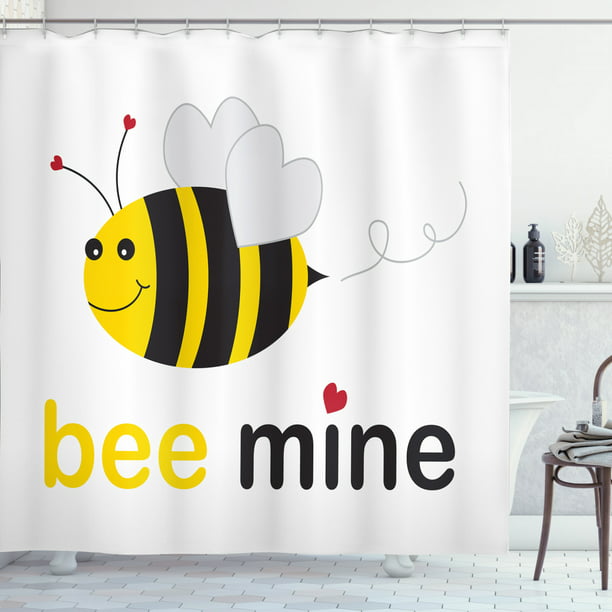 Honey Bee Shower Curtain Mine, Bee Shower Curtain Hooks